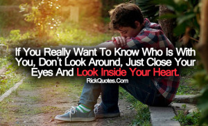 Love Quotes | Look Inside You Heart Guy Alone Lonely Boy