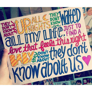 They Don't Know About Us Lyric Drawing