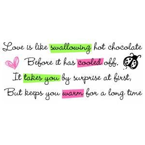 Hot Chocolate Love Quote