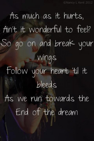 amy lee #evanescence #song quotes #end of the dream #dreams