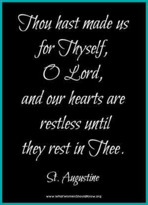 Restless Hearts – St. Augustine