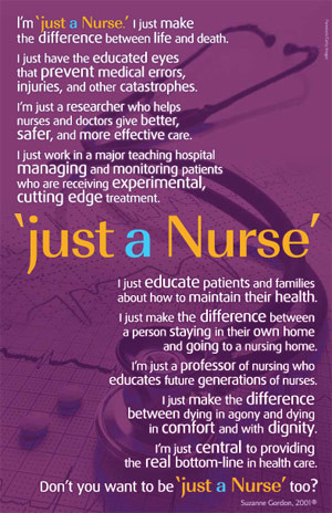 Just A Nurse Poster & Bookmark