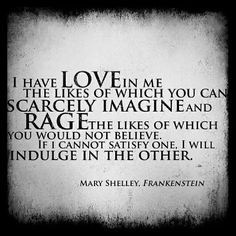 Mary Shelley's Frankenstein love and rage More