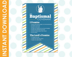LDS Baptism Promise / Covenant Boy Printable ...
