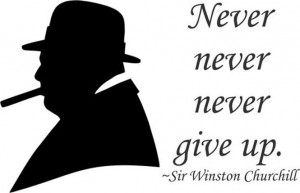 Details about Winston Churchill Quote Never never never Give up 1 ...