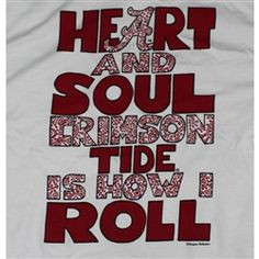 Alabama Crimson Tide Football T-Shirts - Bama Girls Heart & Soul ...