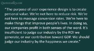 The Purpose For User Experience Design Is To Create Personal Value