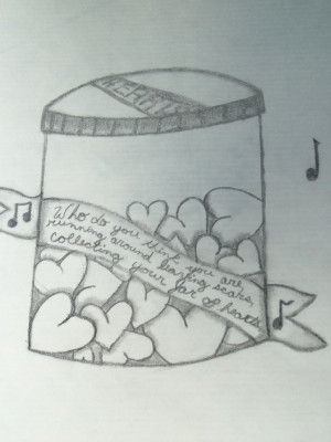 Jar of Hearts Drawing by ScreamingNeonSilence