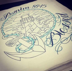 Psalm tattoo. Anchor. Christian tattoo.