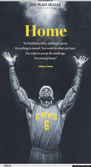 Here's How Cleveland's Hometown Paper Is Welcoming LeBron James Back