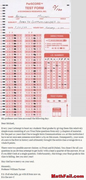 test exam fail always pick c