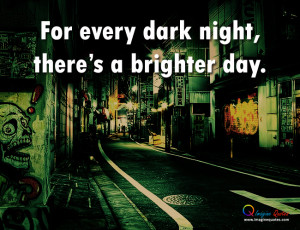 Road in the night, Life quote with night road