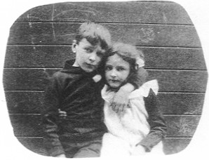 Basil Bunting with his sister, 1910