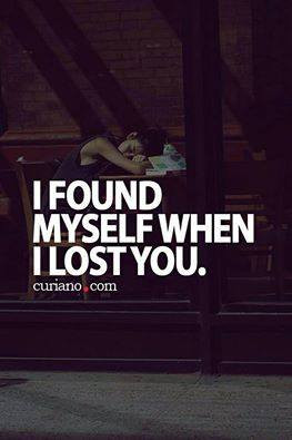 found myself when I lost you...