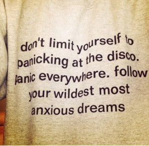 Sweater: quote on it, panic! at the disco, panic at the disco, jumper ...
