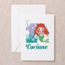 Little Mermaid 1st birthday PERSONALIZED Greeting for