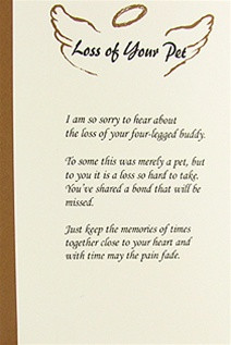 Dog Sympathy Card Letterpress