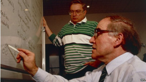 Dr Fleischmann (foreground) and Stanley Pons worked for years to back ...
