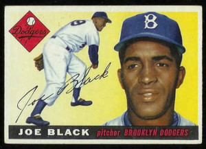 1955 Topps #156 Joe Black HIGH NUMBER [#b] (Brooklyn Dodgers) Baseball ...