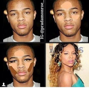 Take a look at Lil Mama before and after makeup.....