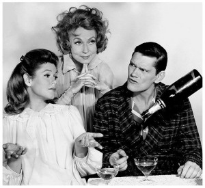... Montgomery, Agnes Moorehead and Dick York in ‘Bewitched’ in 1965