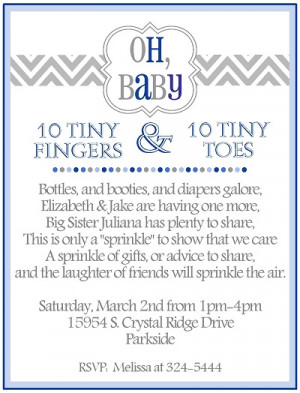 Sprinkle Wording tiny fingers, tiny toes