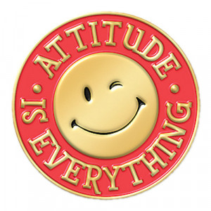 ... Attitude Is Everything (Smiley Face) Lapel Pin With Presentation Card
