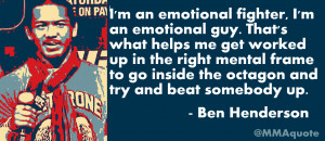 Ben Henderson on using emotions to help him fight better