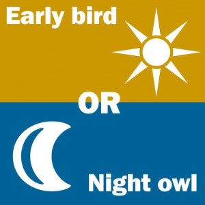 Early bird or night owl...good very early morning :-)