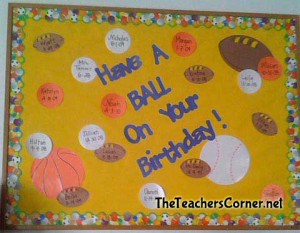 Have a Ball on Your Birthday Bulletin Board