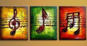 Modern Canvas Oil Painting:musical note ART Guaranteed 100% Free ...