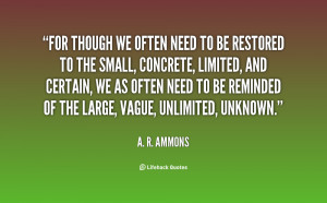 quote A R Ammons for though we often need to be 59837 png