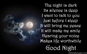 good night love poems for her to start sending goodnight