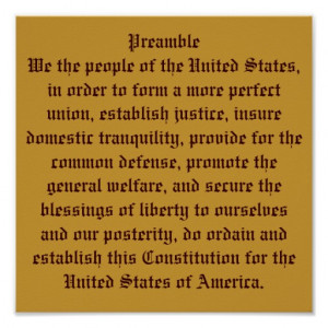 Preamble of the Constitution. Posters