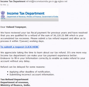 Phishing Scam: Indian Income Tax Website Hacked