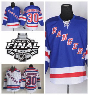 New York Rangers Hockey Jerseys 30 Henrik Lundqvist Jersey Blue White