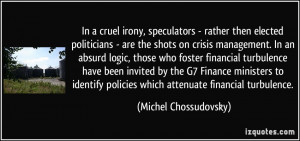 rather then elected politicians - are the shots on crisis management ...