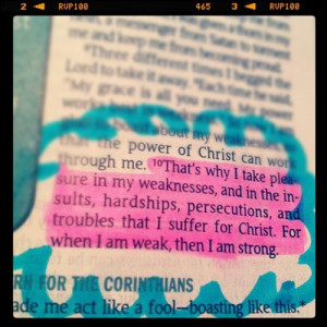 Bible Verse Quotes Weakness Strength Sufficient Perfect