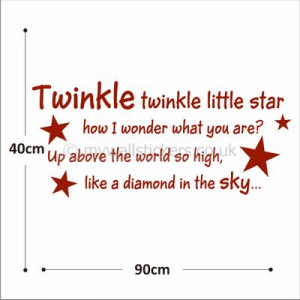 twinkle, twinkle rhyme wall sticker