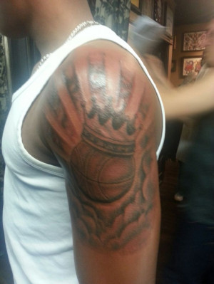 Anthony's Basketball Tattoo 05/04/2013