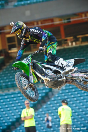 jake weimer finished the supercross class main in fifth after getting