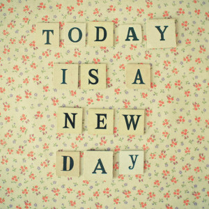 Today is a New Day - Sayings art, positive thinking, floral wall decor ...