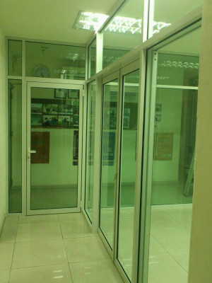 Office Aluminium Glass Door With Partitions
