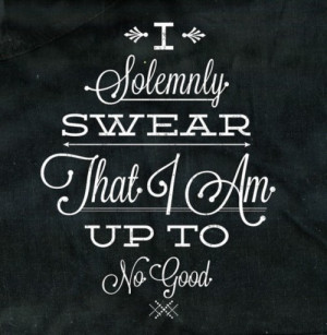 solemnly swear that I am up to no good