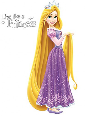 ... Rapunzel Peel and Stick Giant Wall Decals and Mini Princess Quote