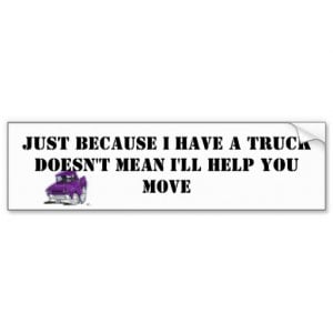 Chevy Truck Quotes And Sayings Truck bumper sticker