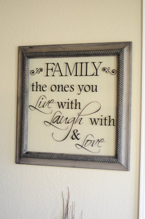 Family Quote Frame 22 1/2 inches x 22 1/2 inches