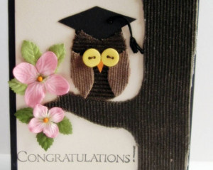 Owl Graduation Card, Graduation Car d, Congratulations Card ...