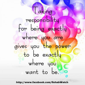 Taking responsibility: