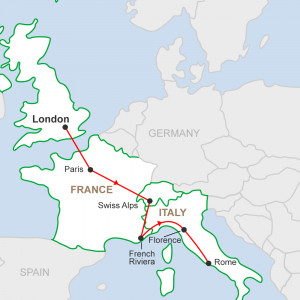 Road Map of Ancient Roman Empire